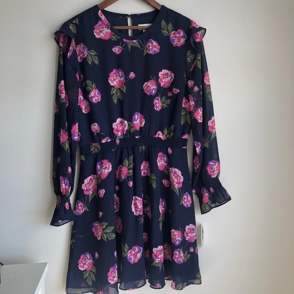 Maison Jules Dresses & Skirts - NWT Maison Jules Navy Floral Fit & Flare Dress Large